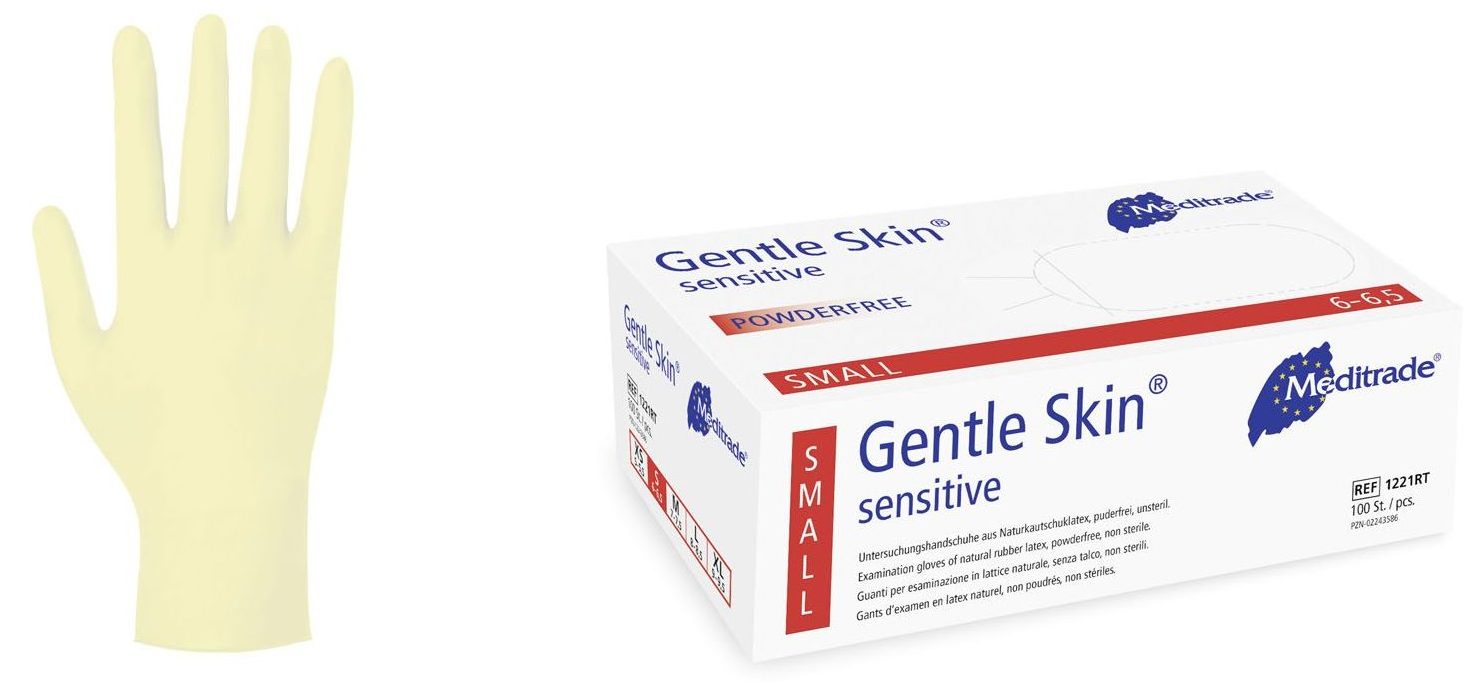 Meditrade 1221RMT Gentle Skin Sensitive Boîte de 100 gants pour peaux sensibles 
